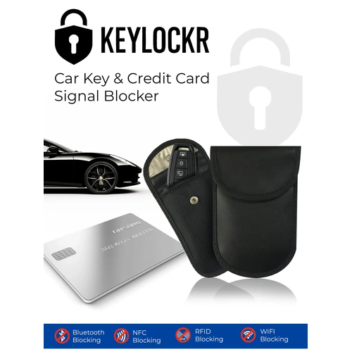 Key Locker – RFID Signal Blocker (Black Leather Case)
