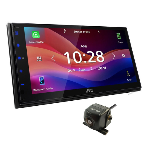 JVC KW-M590BT Apple Carplay & Android™ Auto Head Unit with a Free Reverse Camera