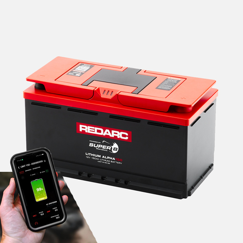 Redarc LBAT12150-SB Alpha150 Lithium Battery 12v 150AH Companion App For Monitoring 