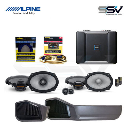 Car Audio Pack To Suit 79 Series Land Cruiser Dual Cab | Amplifier, Speakers, Door pods & install accessories