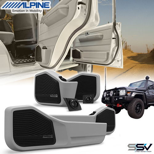 Alpine R-Series Front and Rear Premium Speaker System Suitable for LandCruiser 76 & 79 Series