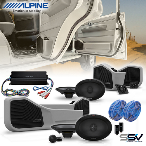 Alpine R-Series Speaker System, Amplifier To Suit Factory Head Unit of Toyota 79 Series Dual Cab