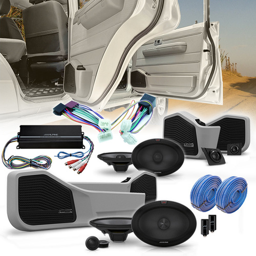 Alpine R-Series Speaker System, PLUG & PLAY Amplifier To Suit Factory Head Unit of Toyota 76/79 Series Dual Cab