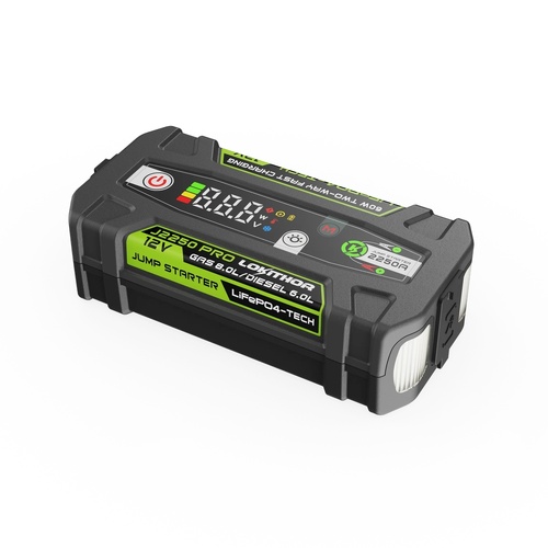 LOKITHOR Marvel 3-in-1 Multifunction Rescue Jump Starter Pack 2250A @ 12v + LED Torch + USB Power Bank - LiFePO4 Tech