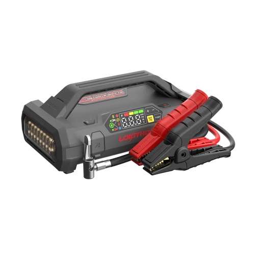 LOKITHOR Essential 4-in-1 Multifunction Rescue Jump Starter Pack 2500A @ 12v + Digital Air Pump Compressor + LED Torch + USB Power Bank
