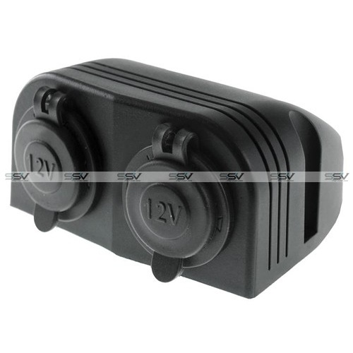 Low Voltage LV1780 12 / 24V Dual Surface Mount with Double Cigarette Sockets