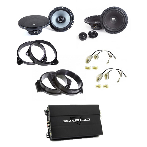 Morel Front & Rear Speaker & Amplifier pack to suit Holden VF