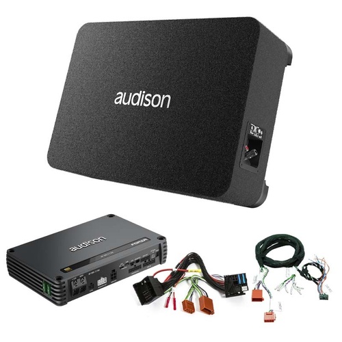 Audison MB-DSP-AF-06 Sound Pack To Suit Mercedes B-Class (W246, 2012–2018) – 5-Channel DSP Amplifier + OEM Speakers + 10" Subwoofer + Plug & Play Harn