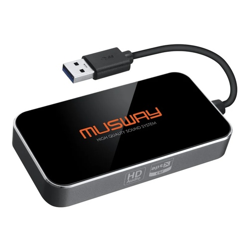 Musway BTA-HD Bluetooth Dongle for HD Audio Streaming & APP Control