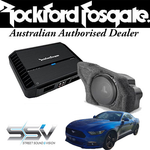 Rockford Fosgate Amp & Sub with enclosure to suit Ford Mustang