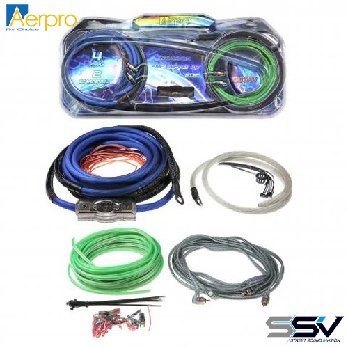 Aerpro MX24 maxcor 4awg 2ch amp install kit