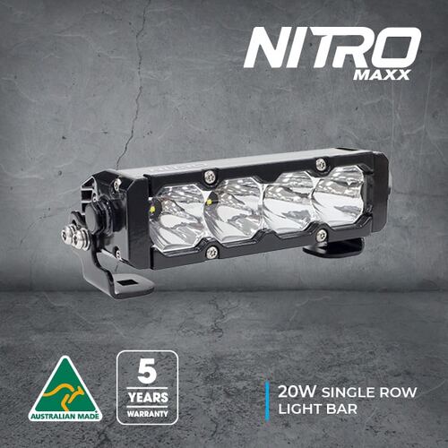 Ultra Vision NM20SWLB4 Nitro Maxx 12W 4″ Single Row Light Bar 4500K Widr Beam