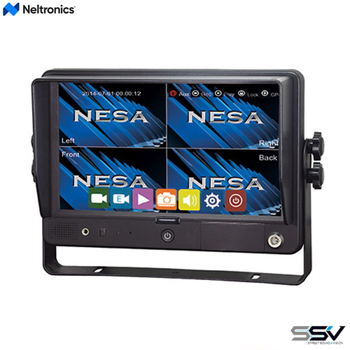 Neltronics NSM-90GPSDVR 9 Quad Touchscreen Monitor with 4 Channel Drive Recorder 