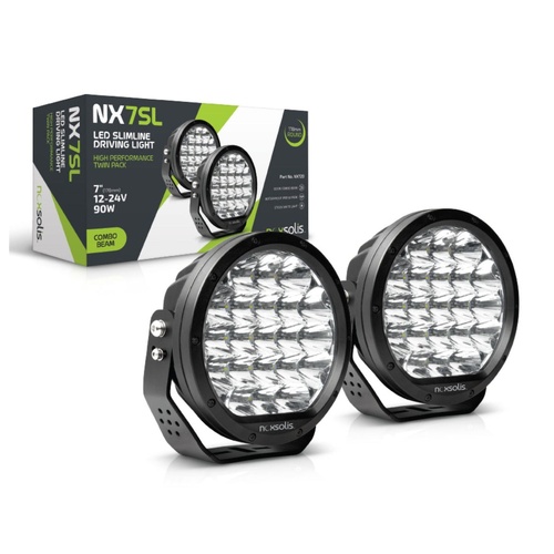 Noxsolis NX720 7″ Slimline LED Driving Light Combo Beam Twin Pack