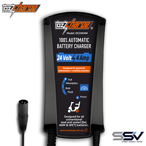 OzCharge OC-2404M 24V 4A Mobility Scooter Battery Charger and Maintainer