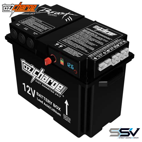 OZ Charge OC-BEAST-100L 12V Beast Battery Box + 100Ah Lithium LifePO4 Battery Combo