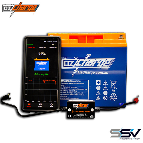 OzCharge 12V Bluetooth Battery Monitor + Smartphone App (OC-BM12)