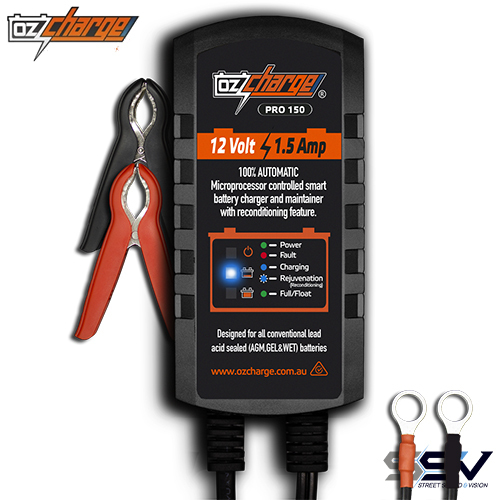 OzCharge OC-PRO150 12V 1.5A Battery Charger and Maintainer