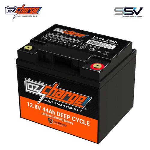 Oz Charge 12V 44Ah Lithium LifePO4 Deep Cycle Battery