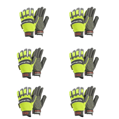 Contego original Hi-Vis Gloves - LARGE - Pack of 6