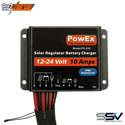 OzCharge PX-S10 12/24V 10A Solar Controller with Load Control - IP68