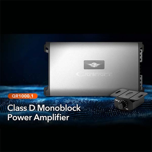 Cadence QR1000.1 2500 Watts Max Power Class D Full Range Mono Channel Car Audio System Amplifier