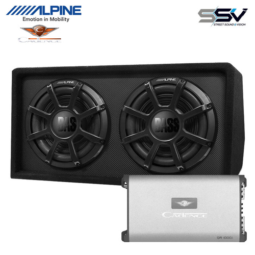 Alpine SBW-D12S4 Bassline 12″ Dual Subwoofer & Cadence QR1000.1 mono Amplifier
