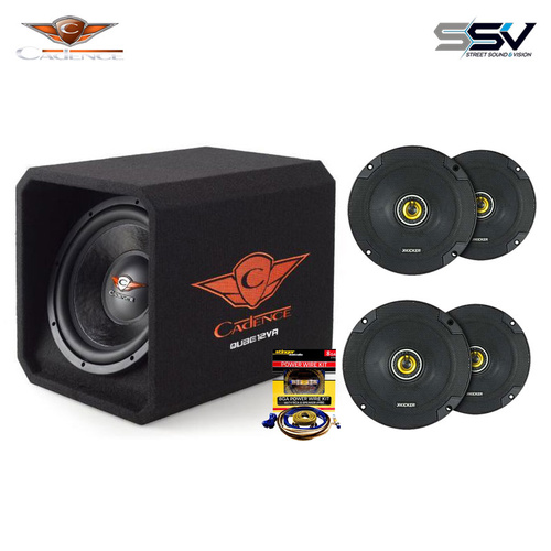 Powerful Car Audio Upgrade: Cadence 10" Subwoofer, Kicker 6.5" Speakers & Stinger Wiring Kit