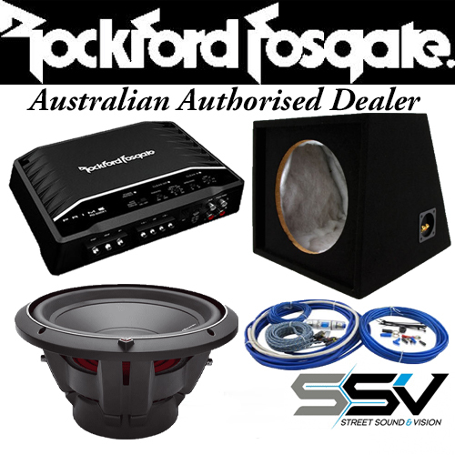 Rockford Fosgate Amplifier & Subwoofer Pack with Sub Box & Wiring kit