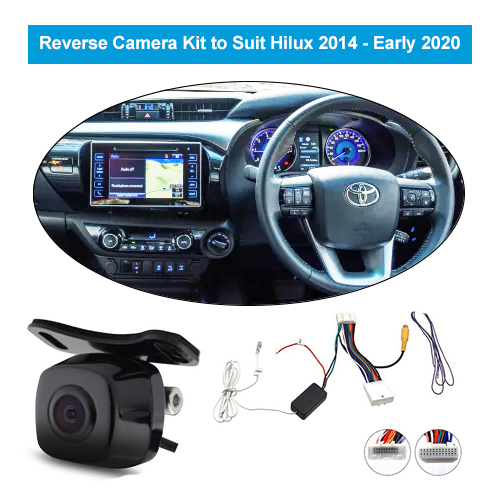Reverse Camera Kit To Suit Toyota Hilux Factory Screen 2015- Early 2020 SR Workmate DNA Audio RCL170