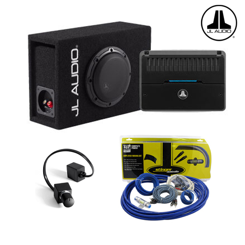 JL Audio RD-500/1 Mono Amplifier with CP108LG-W3V3 8" Slimline Ported Sub Enclosure