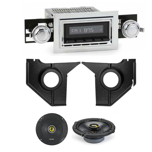 RetroSound To Suit Ford Mustang 1974-1986 with Kicker Speakers & kick panels