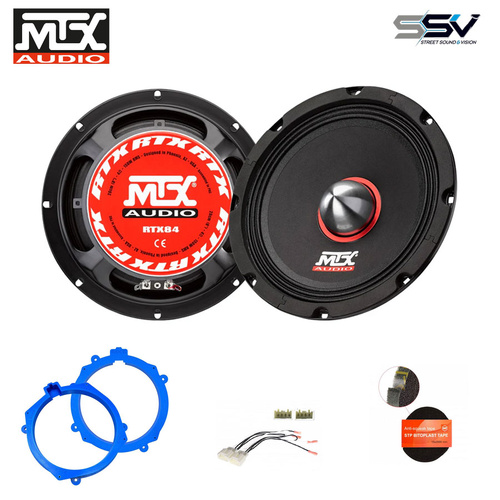 MTX Audio RTX Series 150W 8" Midrange Speaker & fitting Accessories to suit Mazda vehicles