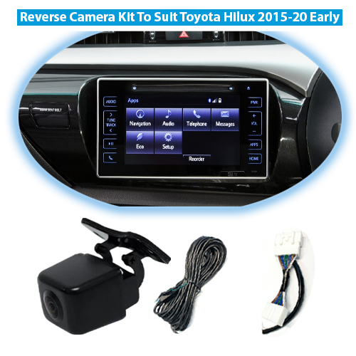 Factory Head Unit Reverse Camera Kit To Suit Toyota Hilux 2015 - 2020 Early | Plug & Play