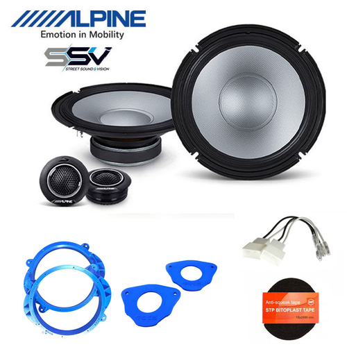 Alpine S2-S80C 8" Speakers & fitting Accessories to suit D-MAX & Mazda BT-50 ‘19+