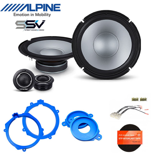 Alpine S2-S80C  8" Speakers & fitting Accessories to suit Mazda vehicles