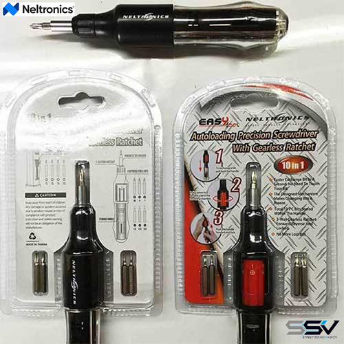 Neltronics SCREWDRIVER 10 in 1 Autoloading Precision  With Gearless Ratchet