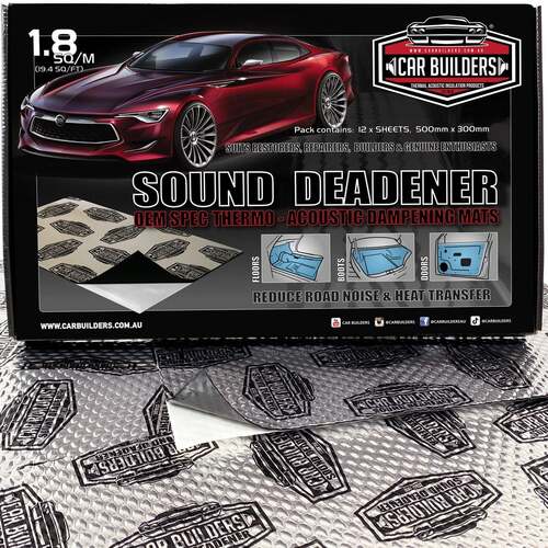 Car Builders Sound Deadener Silver With Logo 300 x 500mm 12 Pack