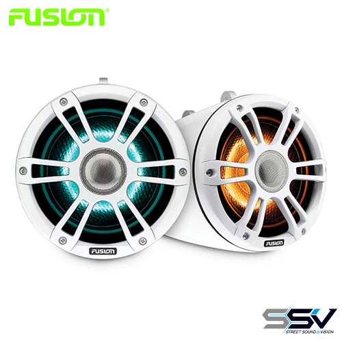 Fusion SG-FLT882SPW  Signature Series 3 8.8" Sports White Marine Wake Tower Speakers with CRGBW