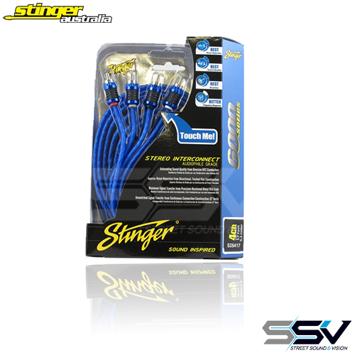 Stinger 6000 Series 4 Channel 17ft RCA Lead