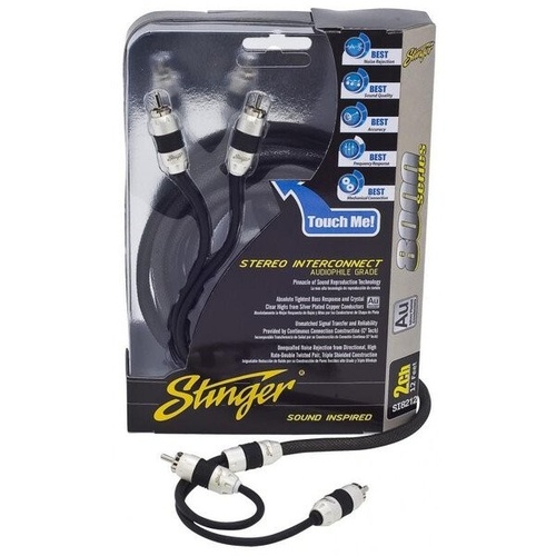 Stinger SI8212 8000 Series 2 Channel RCA Interconnect 12ft (3.7m)