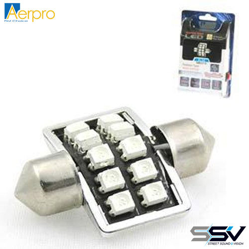 Aerpro SMD97B 10 x SMD LED 31mm Festoon Blue