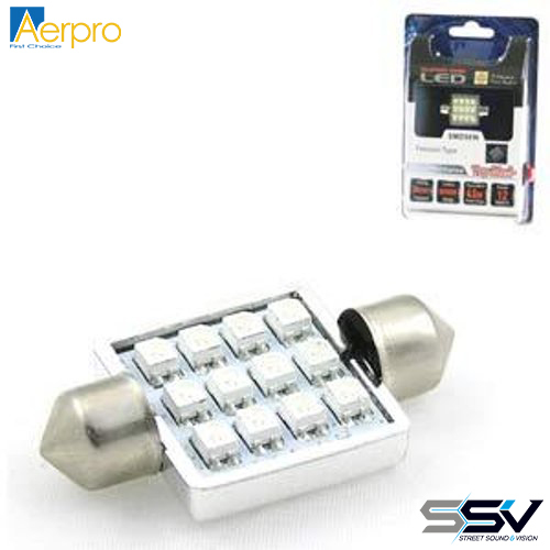 Aerpro SMD98W 12 x SMD LED 36mm Festoon White