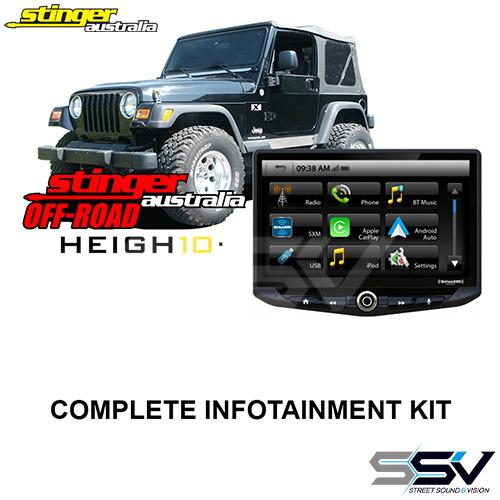 Stinger HEIGH10 Infotainment Kit To Suit JEEP Wrangler TJ 03-07