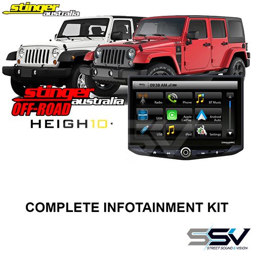 Stinger HEIGH10 Infotainment Kit To Suit JEEP Wrangler JK 07-10