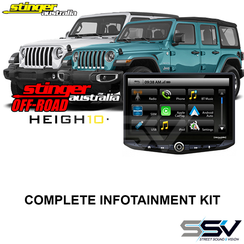 Stinger HEIGH10 Infotainment Kit To Suit JEEP Gladiator / Wrangler 2019 - 2021