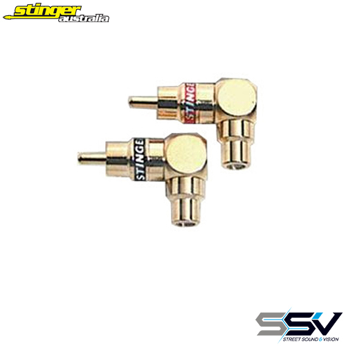 Short Right Angle RCA Adaptor (Brass)