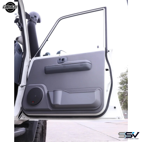  Front Speaker Door Pods with ABS Door Pockets to suit 79 Dual Cab + 76 Wagon