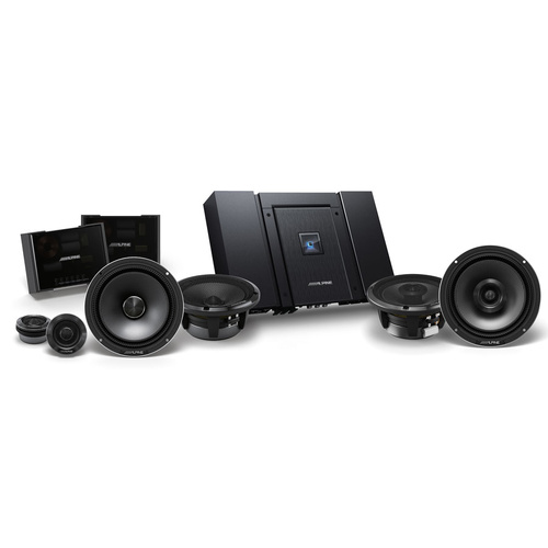 Alpine Status Full System Bundle | HDZ-65C Components, HDZ-65 Coaxials & HDA-F60 DSP-Ready Amp