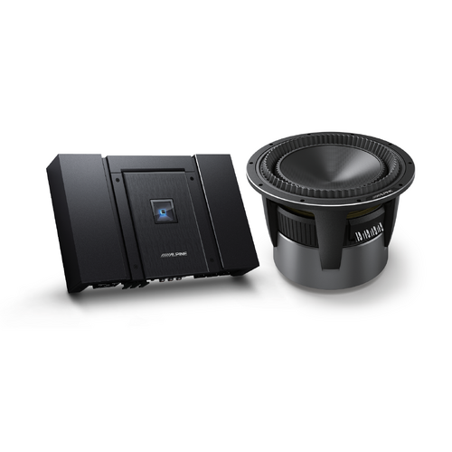 Alpine Status Premium Bass Bundle: HDA-M80 Mono Amplifier & HDZ-110 11” Subwoofer